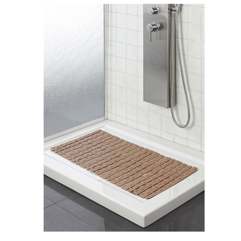 81 x 45 cm tappetino in legno quadrato grande per spa tappetino doccia antiscivolo per bagno casa o esterno Utoplike Tappetino da bagno in legno di teak 