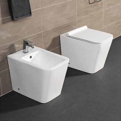 Sanitari a terra Rimless serie Malaga WC + Bidet + Copriwc Softclose Inbagno - 6