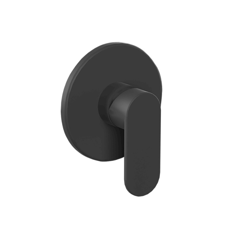 Miscelatore Doccia Con Deviatore In Ottono Nero Opaco - Linea FLAT, Corpo Incasso Incluso