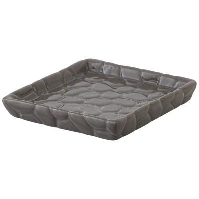 Portasapone in Ceramica Grigio Linea Sasso Feridras - 1
