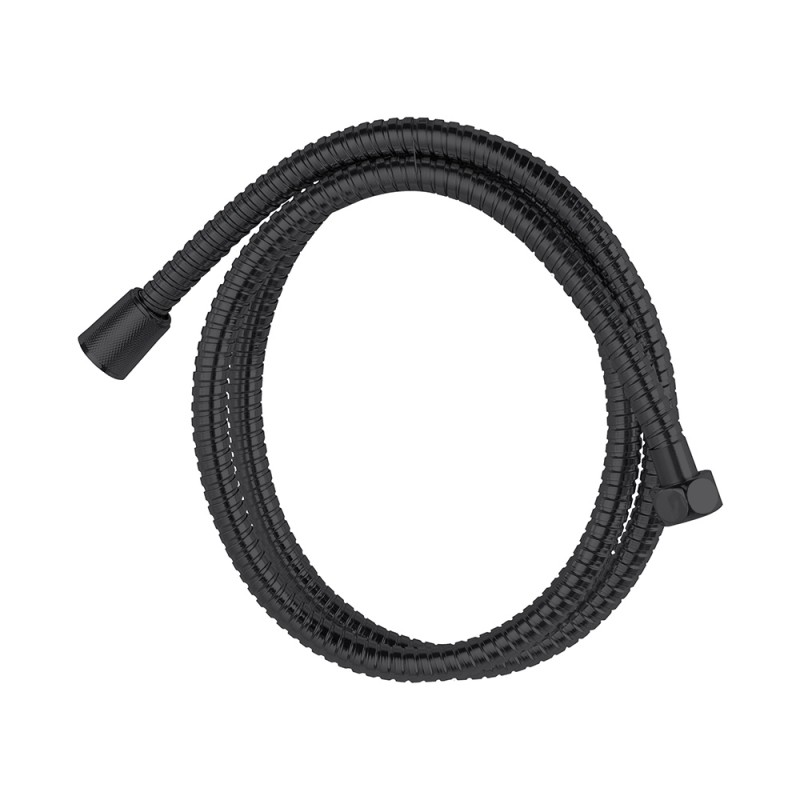Flessibile doccia da 150 cm in acciaio nero opaco con doppia
