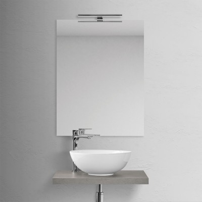 Lavandino bagno da appoggio D. 41 cm in ceramica bianca lucida