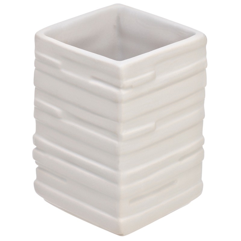 Portaspazzolino In Ceramica Bianco Da Appoggio Portaspazzolino In Ceramica Bianco Da Appoggio