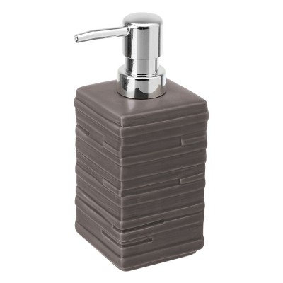 Dispenser sapone liquido da bagno in ceramica Tortora mod. Cuba