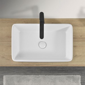 bagno 36 x 36 x 12,5 cm lavabo quadrato moderno ceramica sopra il bancone lavabo da appoggio per lavabo Lavabo in ceramica da appoggio
