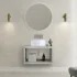 Mobile Bagno Aperto Sospeso Color Grigio Nuvola da 60 cm