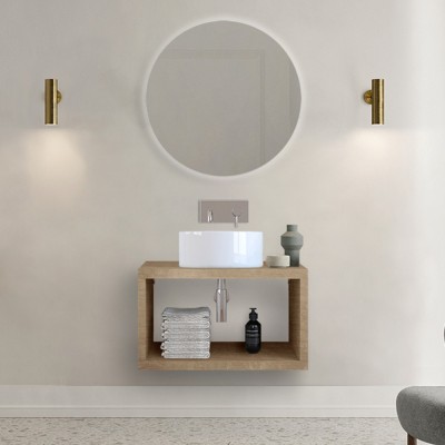 Mobile consolle sospesa da 60 cm colore rovere