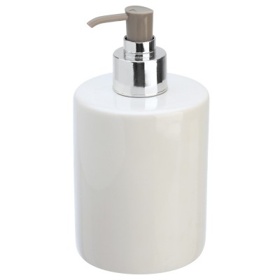 Dispenser Sapone Liquido in Ceramica Bianco da Appoggio