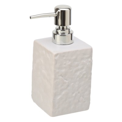 Dispenser Sapone Liquido Moderno In Ceramica Bianco D' Appoggio