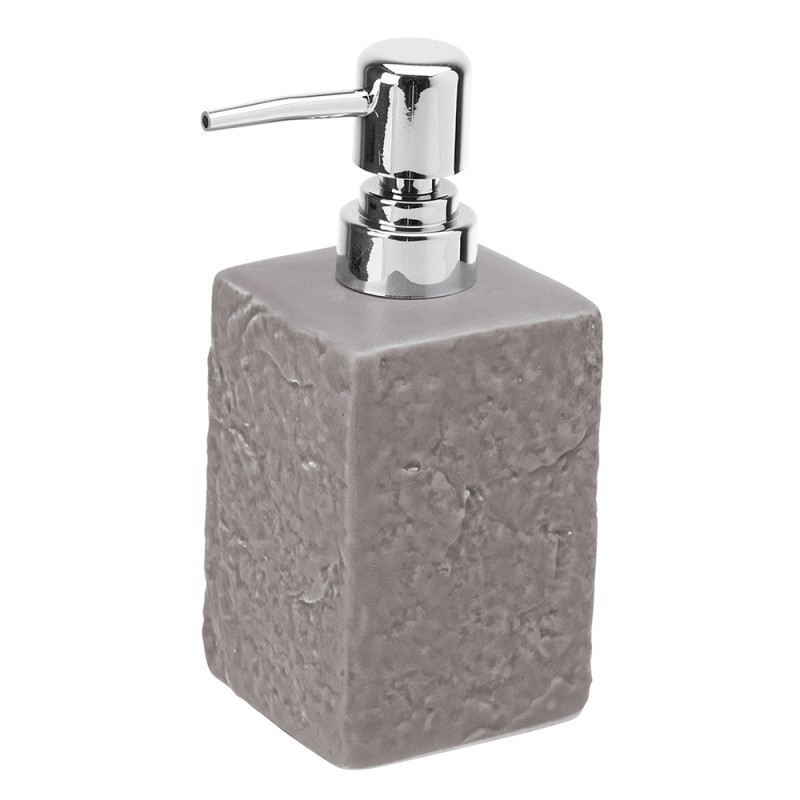 Dispenser Sapone Liquido Moderno In Ceramica Grigio D' Appoggio