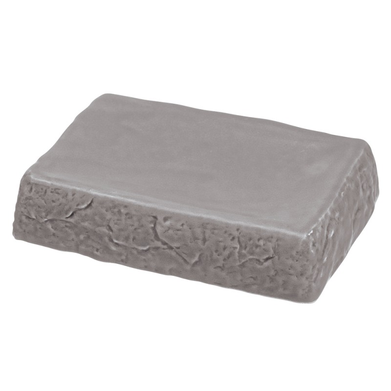 Portasapone Moderno In Ceramica grigio D' Appoggio Effetto Pietra Portasapone Moderno In Ceramica grigio D' Appoggio Effetto Pietra