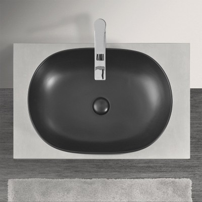 Mensola Porta Lavabo Grigio Nuvola da 80 cm