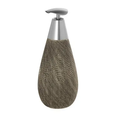 Dispenser Sapone Liquido In Ceramica Marrone Gusto Etnico