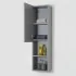 Colonna Bagno Sospesa H.115 con Ripiani Interni finitura Grigio Pastello Feridras - 4