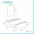 Mobile Bagno Sospeso Tortora L. 90 cm Completo di Specchio Feridras - 5