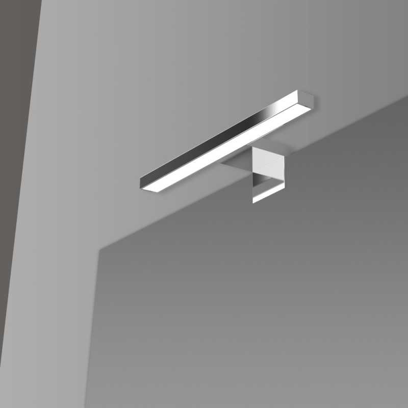 Lampada LED Universale Per Specchio 20 Cm In Abs Cromo Lampada LED Universale Per Specchio 20 Cm In Abs Cromo