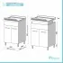 misure Mobile Lavatoio Grigio 60x50 cm con Vasca da Interno