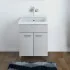 Mobile Lavatoio Grigio 60x50 cm con Vasca e Strofinatoio Integrato