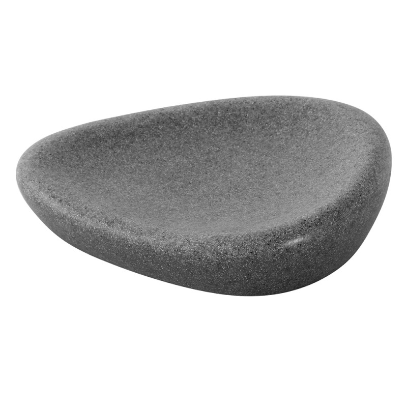 Portasapone Da Appoggio In Poliresina Grigio Effetto Pietra Portasapone Da Appoggio In Poliresina Grigio Effetto Pietra