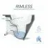 Sanitari Filomuro Rimless Simas Vignoni con sedile soft-close traslato Simas - 8