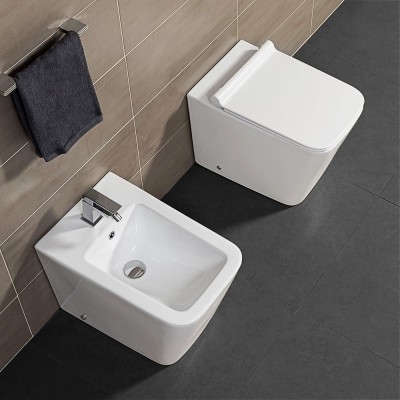 Sanitari a terra Rimless serie Malaga WC + Bidet + Copriwc Softclose Inbagno - 2