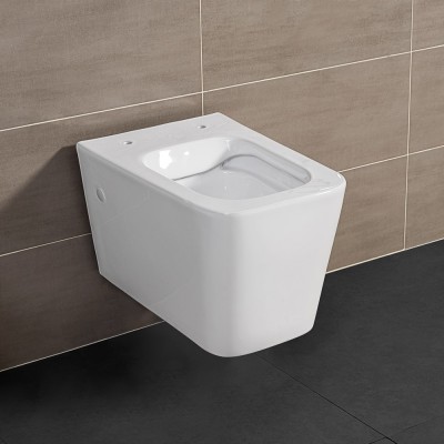 WC Sospeso RIMLESS serie Malaga Bianco Lucido in Ceramica