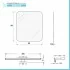Misure Specchio a LED Reversibile 60x90 cm con Angoli Raggiati Lampada Inclusa