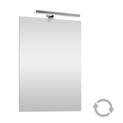 Specchio Led Reversibile 100x60 cm con Lampada LED Inclusa