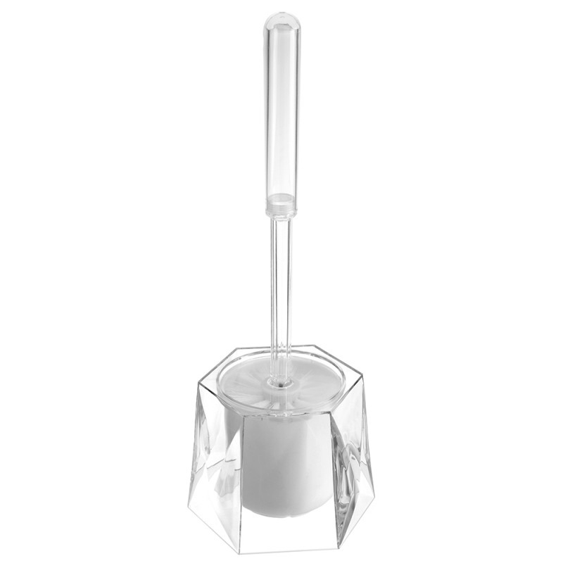 Portascopino Bianco In Plastica Trasparente Da Appoggio A Diamante Portascopino bianco in plastica trasparente da appoggio Diamante