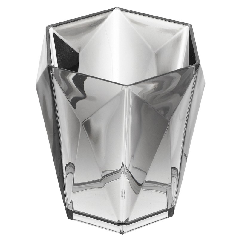 Portaspazzolino Grigio Trasparente In Plastica Forma Di Diamante Portaspazzolino Grigio Trasparente In Plastica Forma Di Diamante