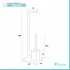 Piantana Portarotolo Portascopino Grigio Cover Silicone Base Vetro Feridras - 2